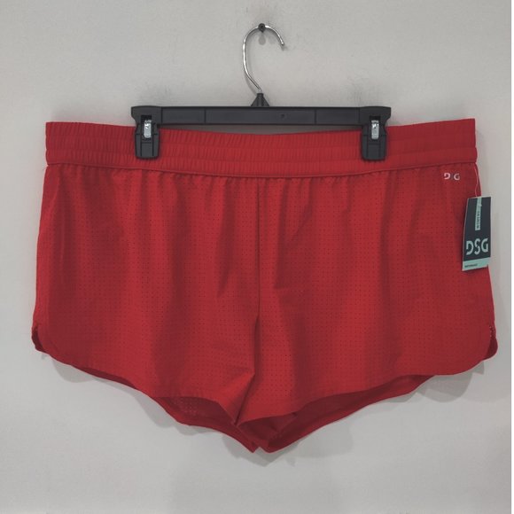 NWT DSG Women's Stride Lined Mesh Running Shorts Cherry Ice Size 2XL $20 JK290 - Picture 2 of 3